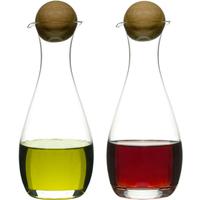 Sagaform Oil or Vinegar Bottles with Oak Stoppers