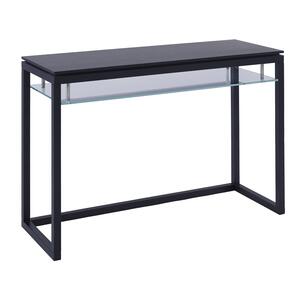Cordoba Dressing Table - Black Wenge with Glass Shelf