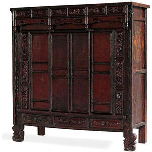 Carved Chinese Temple Cabinet