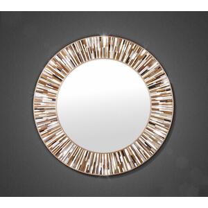 Roulette PIAGGI beige glass mosaic round mirror by Piaggi