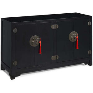 Double Sided Cabinet - black lacquer