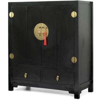 Chinese Styled Television Cabinet, Black Lacquer by Shimu