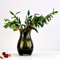 Glass Small Posy Vase - 18cm High, Green