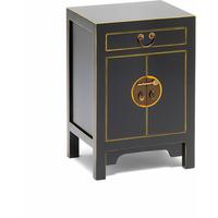 Qing black and gilt small cabinet by The Nine Schools