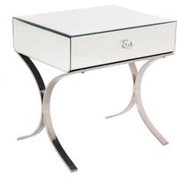 One Drawer Mirrored Bedside Table