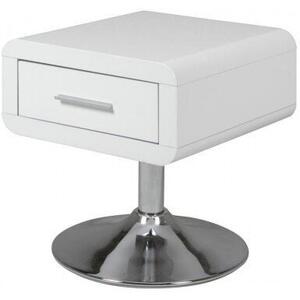 Comfor Modern Bedside Table 1 Drawer White Gloss by Icona Furniture