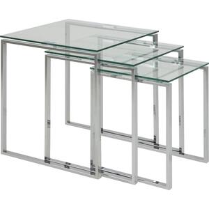 Katrina Nest of Tables Glass Top Metal Frame  by Icona Furniture
