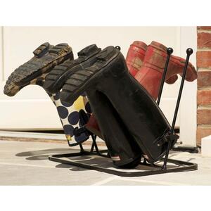 Five Pair Black Steel Boot Rack by The Orchard