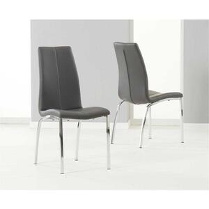 Carsen Faux Leather Dining Chair in Grey, Black or White by Icona Furniture