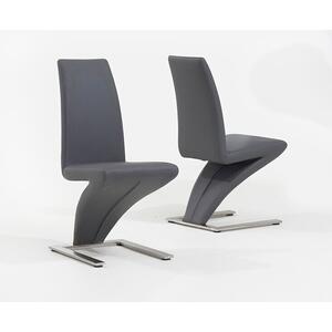 Hereford Z Faux Leather Dining Chair in Grey, Black or White by Icona Furniture