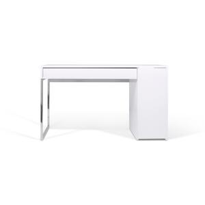 TemaHome Prado Minimalist Office Desk - Matt White Finish