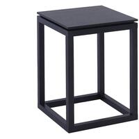 Cordoba Modern Small Square Side Table 40cm Black Oak
