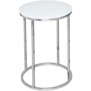 Kensal Circular Side Table 40cm - Black/White Top & Metal Base