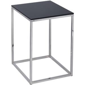 Kensal Square Side Table 40cm - Black/White Top & Metal Base