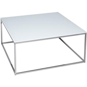 Kensal Square Coffee Table 90cm - White/Black/Walnut Top & Metal Frame