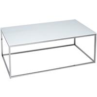 Kensal Rectangular Coffee Table 110 x 60cm - White/Black Top & Metal Base