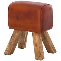 
Stool Turned Buck Genuine Leather  by Indian Hub