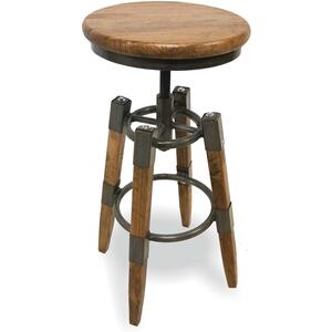 Industrial Vintage Square Leg Swivel Stool by The Orchard