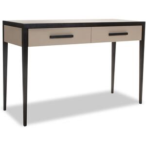 Liza Black Wenge Oak and Faux Leather Console Table