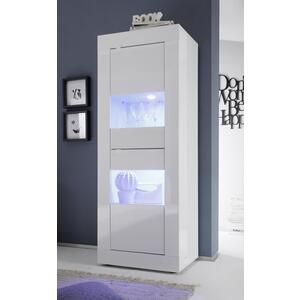 Urbino Collection Two Door Display Vitrine with optional LED Spotlights - Gloss White Finish by Andrew Piggott Contemporary Furniture
