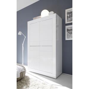Urbino High Sideboard, Four Door - Gloss White Finish
