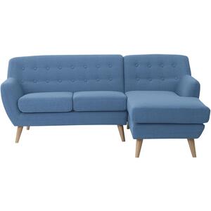 MOTALA Blue Button Upholstered Sofa