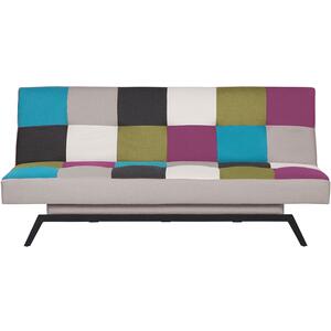 LEEDS Upholstered Sofa Patchwork with Metal Legs