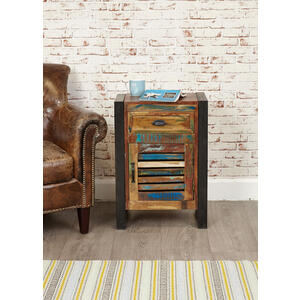 Shoreditch Rustic Lamp Table One Drawer Cupboard 