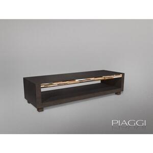 Piaggi TV Stand with Mosaic Inlay - Dark Oak by Piaggi