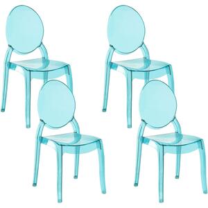 Set of 4 - MERTON Transparent Ghost Dining Chair