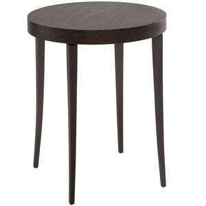 Fitzroy Circular side table in Charcoal Wenge Finish