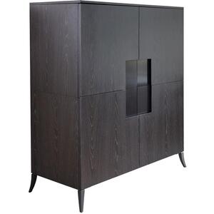 Fitzroy Square Drinks Cabinet in Modern Charcoal Wenge Finish
