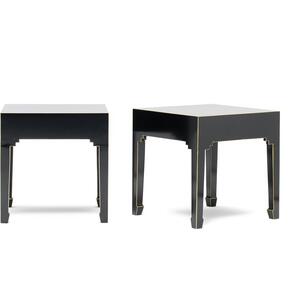 Classic Chinese Pair of Stools - Black