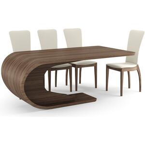 Tom Schneider Crest Curved Wooden Dining Table by Tom Schneider