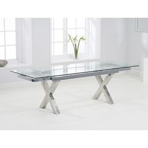 Cilento glass extending dining table