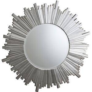 Herzfeld Round Silver Starburst Mirror 100cm x 100cm