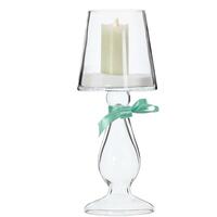 Glass Footed Candlestick Holder - H 35cm x D 10cm