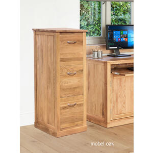 Mobel Oak 3 Drawer Filing Cabinet by Baumhaus Furniture