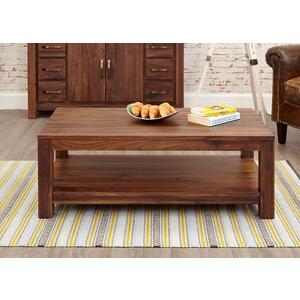 Mayan Walnut Open Coffee Table by Baumhaus Furniture
