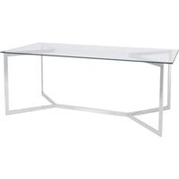 Linton Stainless Steel & Glass Dining Table 190cm x 90cm