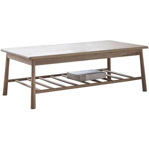Wycombe Nordic Wooden Rectangular Coffee Table with Shelf in Oak or Black