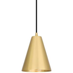 Moya Modern Brass Cone Pendant Light 14cm by Mullan Lighting