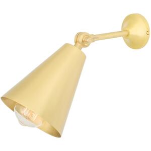 Moya Adjustable Antique Cone Wall Light in Brass or Silver