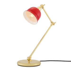 Nico Vintage Brass Table Lamp with Coloured Shade by Mullan Lighting