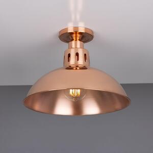 Berlin Polished Copper Dome Ceiling Light 30cm