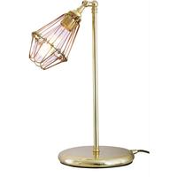 Praia Industrial Cage Table Lamp Brass, Silver or Black