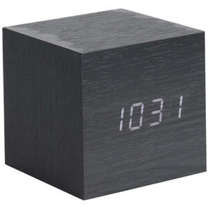 Karlsson Cube LED Alarm Clock - Black by Red Candy