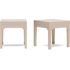 Classic Chinese Pair of Stools - Oyster Grey