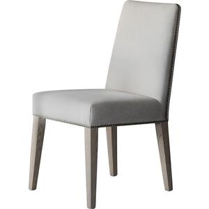 2 x Rex Dining Chair Ivory Linen with Solid Ash Wooden Legs
