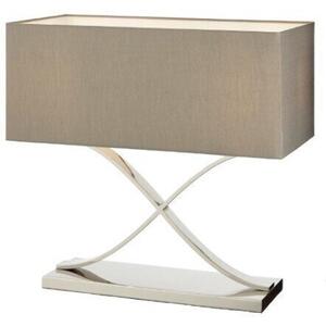 Byton Polished Steel Table Lamp & Dark Grey Shade